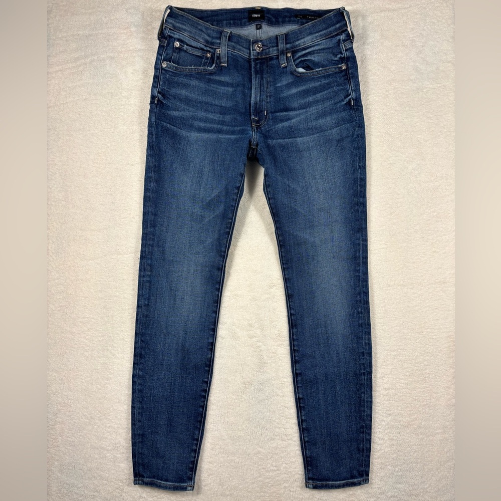 Edwin Anthropologie Pixie Mid Rise Skinny Medium Wash Denim Jeans Sz 27 EUC